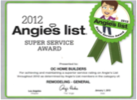 Angies List 2012 Super Service Award